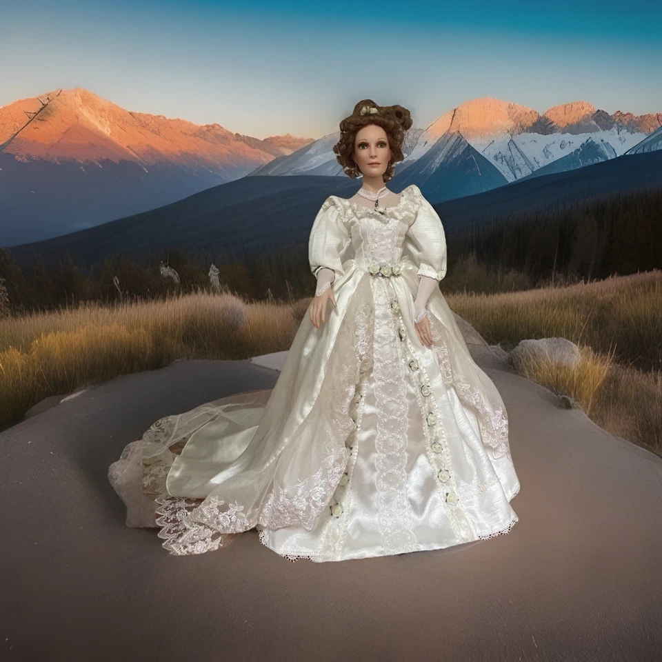 Paradise Galleries June Bridal Beauties by Patricia Rose 18" Porcelain Doll - Image 1 of 4