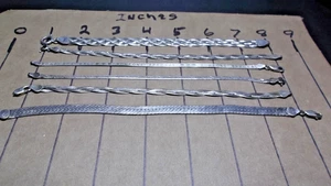 6 pulseras planas de plata de ley 925 todos los estilos diferentes - Imagen 1 de 4
