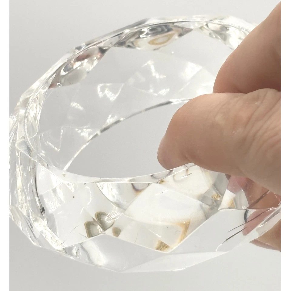 Pulsera facetada lucite transparente vintage idea de regalo de vacaciones para ella Foto 1 de 4