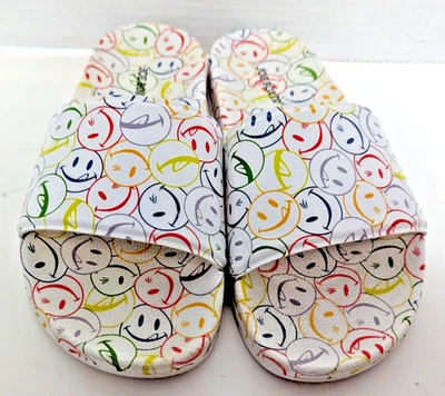 Joe Boxer Smiley Face, Multi-color Slip on Sandals size 6 - Statement! - Image 1 of 4