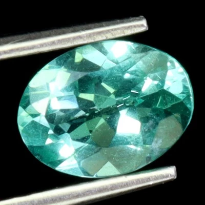Piedra preciosa África apatita verde neón natural sin calefacción corte ovalado 1,19 quilates 8x6 mm Foto 1 de 4