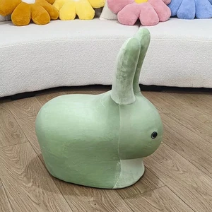 Green Rabbit Animal Shape kids Ottoman Footrest Modern foot Stool - Picture 1 of 3