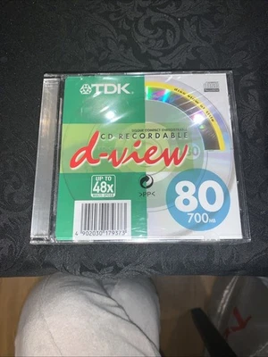 NEW SEALED 5 x TDK CD-R80 - 700MB - 80Min - 52x Speed - Blank Recordable Disks - Image 1 of 4