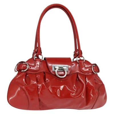 Salvatore Ferragamo Marisa Crossbody Patent leather Red Patent_Leather Handbag - Image 1 of 4