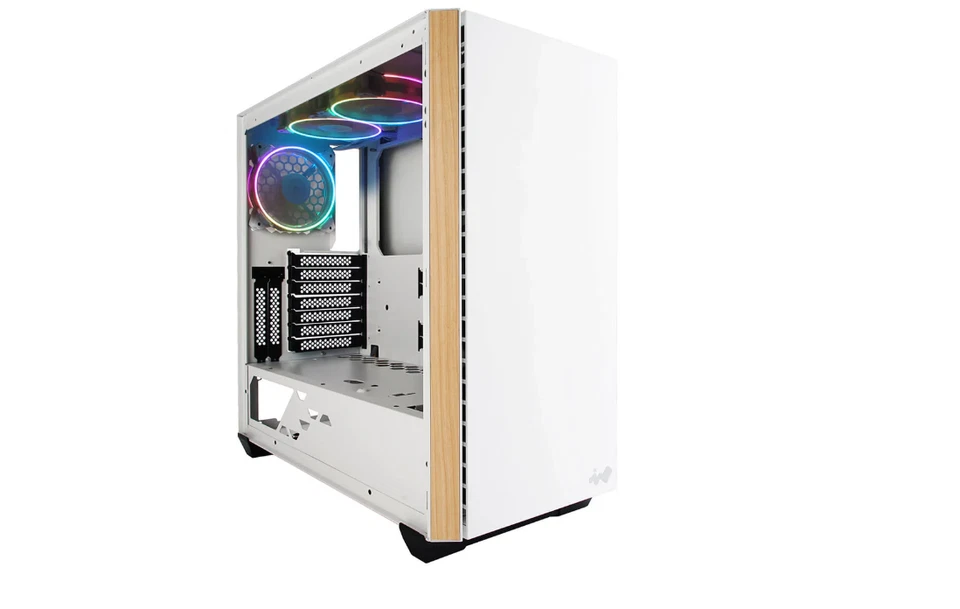 InWin 216 White E-ATX Tempered Glass Computer Case - Image 1 of 4