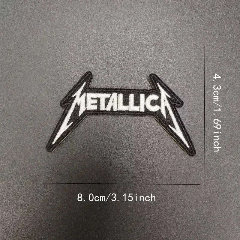 Metallica Logo Iron on Patch Badge Rock Band Heavy Metal Music Band Round - image 1 of 1