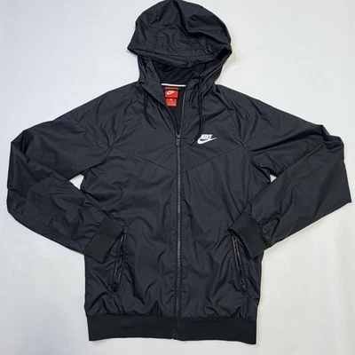 Chaqueta cortavientos Nike Windrunner para hombre XS negra con capucha cremallera completa 727324-010 Foto 1 de 4