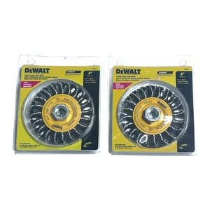 (2) DEWALT DW4930 4-Inch by 5/8-Inch-11 Full Cable Twist Wire Wheel/Carbon Steel - Picture 1 of 3