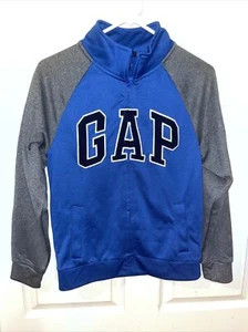 GAP Kids Full Zip Up Mock Neck Long Sleeve Blue Jacket Boy's Size XL - Picture 1 of 3
