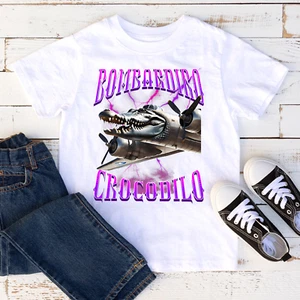 Camiseta Bombardino Crocodilo Italiana Brainrot Meme Estampada Cuello Redondo #00251 - Imagen 1 de 2