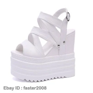 Women's Summer High Heels Platform Comfortable Sandals Wedges Pumps Casual Shoes - Picture 1 of 36