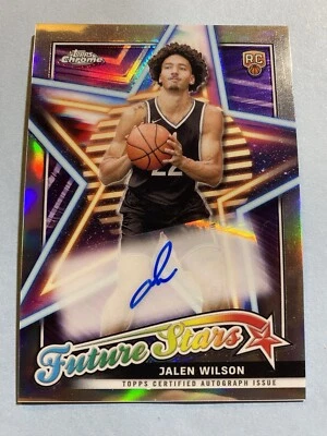 2023-24 Topps Chrome Jalen Wilson Auto Refractor Future Stars Brooklyn Nets🔥🔥 - Image 1 of 4
