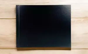 Unibind 9"x 11" Leather Landscape Photo Book with no Window, Black -10 Pack - Picture 1 of 7