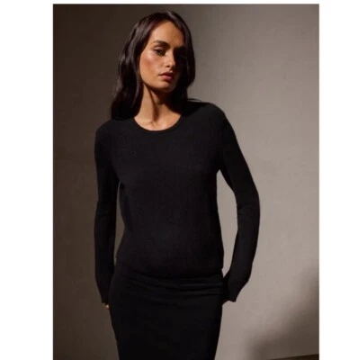 James Perse Cashmere Crewneck Sweater in Black. NWT. Size XS (0). Retail- $350 - Image 1 of 4
