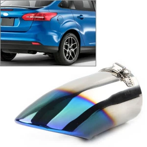 Car Stainless Steel Blue Rear Exhaust Pipe Tail Muffler Tip For Ford Focus 11-16 - Picture 1 of 10