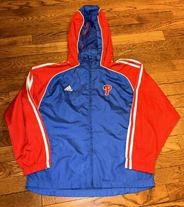 Youth VTG Adidas Philadelphia Phillies Windbreaker/Warm Up Jacket Sz Med 10-12 - Picture 1 of 4