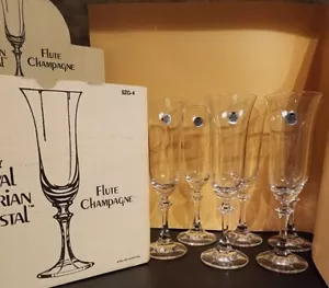 Vintage 6 x 'ROYAL BAVARIAN CRYSTAL' Champagnerflöten - 6er Set OVP - Bild 1 von 6