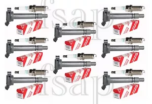 Set of 8 Spark plugs + 8 Ignition coil 2008 - 2021 Toyota Land Cruiser 5.7L V8 - Picture 1 of 2