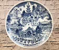 A Vintage Royal Kobenhavn  Collectors Plate, Tivoli, Blue and White 1983