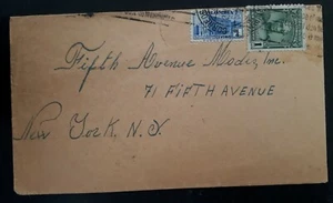 c.1939 Colombia Cover ties 2 stamps to New York USA - Picture 1 of 2