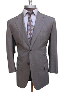 Kiton Bergdorf 100% Wool Diamante Blu Gray Check Two Button Blazer Men’s SZ 46L - Picture 1 of 10