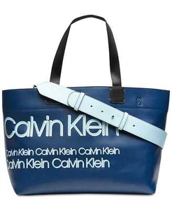 Calvin Klein Tannya Extra-Large Logo HandBag Tote (Navy) - Picture 1 of 2