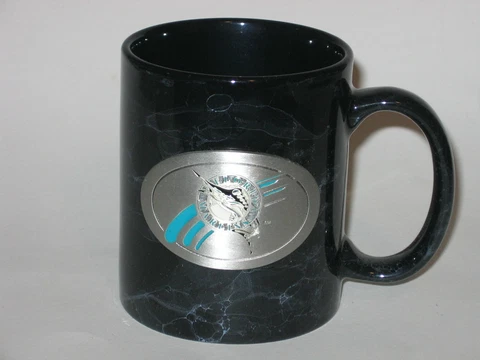 Florida Marlins 11 oz. Ceramic Coffee Mug with Pewter Team Logo FREE SHIPPING!! Cover