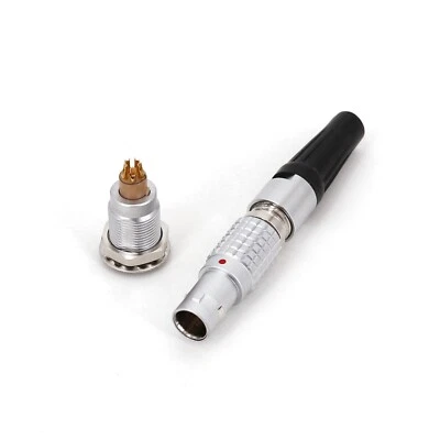 Push Pull FGG EGG 0B 5-Pin 9mm Panel Mount Male and Female Cable Plug Connector - Image 1 of 4