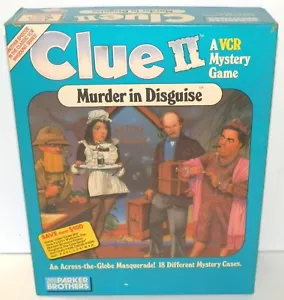Clue II 2 Murder in Disguise VCR Mystery Board Game 1987 VHS Never Used - Picture 1 of 10