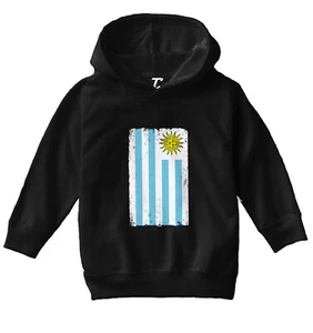 Distressed Uruguay Flag - Uruguayan Country Proud Pride Toddler/Youth Hoodie - Picture 1 of 12