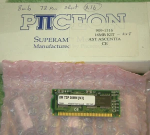 Vintage AST Ascentia Series Memory 72pin SODIMM [N3] 8MB - Gold Plated Contacts - Bild 1 von 1