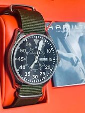 Hamilton Khaki Aviation Zegarek męski Kwarcowy Czarna tarcza Analogowy wyświetlacz daty dnia