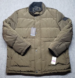 Marc New York Puffer Jacket Mens Size 2XL Green Polyester Pockets Button New - Picture 1 of 10