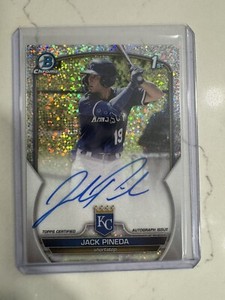 2023 Bowman Chrome JACK PINEDA /299 Royals Prospect Speckle Refractor 1st Auto