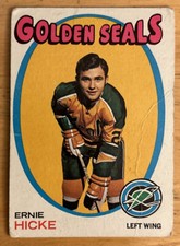 1971-72 Topps Ernie Hicke Hockey Card #61 Golden Seals O/C Bad Corners Creases