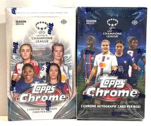 2022-24 Topps Chrome UEFA Women's Champions League Factory Sealed Box Lot of 2 - Picture 1 of 3