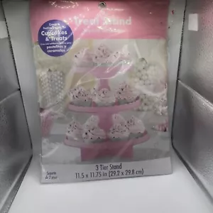 Amscan Cupcake Treat Stand 3-Tier Cupcake Baby Shower Treat Stand 11.5" x 11.75" - Picture 1 of 2