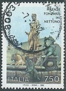 1992 ITALIA USATO LA FONTANA DEL NETTUNO FIRENZE SASSONE 1983 - IT1 - Picture 1 of 1