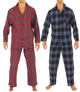 Norty Big Mens Cotton Yarn Flannel Pajama Lounge Sleep Sets - 3XL to 5XL - Picture 1 of 13
