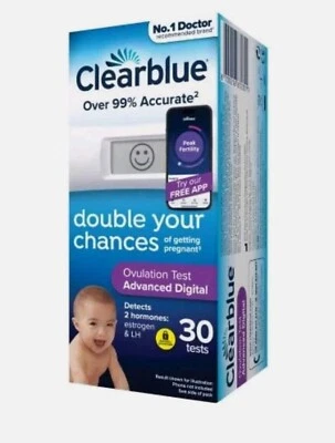 Clearblue Advanced Digital Ovulation Dual Hormone Indicator 30 Tests RRP £ 54.99