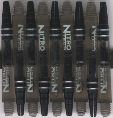NitroTech Smoke Medium Polcarbonate/Aluminum Top Dart Shafts: 1 set of 3 - Image 1 of 4