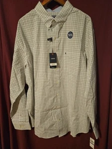 IZOD Big & Tall Men’s Long Sleeve White Plaid Button Down Size 2XLT NWT - Picture 1 of 5
