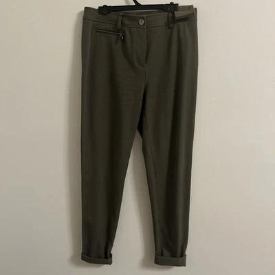 Pantalones de algodón al tobillo oliva Worth para mujer | Talla 6 Foto 1 de 4