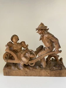 G. Werhner Tirol Madera Tallada Escultura Madera Tallada a Mano Austria Suiza - Imagen 1 de 15