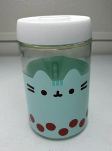 "Kit de vidrio usado 2023 Pusheen Cat tarro de golosinas Boba con tapa - 7"" de alto X 4"" de diámetro" - Imagen 1 de 13