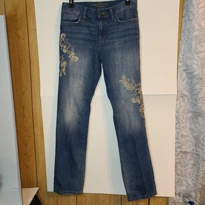 Lauren Jeans Co Premium Ralph Lauren Embroidered Gold Women’s size 4 - Picture 1 of 8