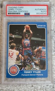 1984-85 STAR 85 SIGNED CARD TERRY TYLER DETROIT PISTONS KINGS MAVS # 269 PSA DNA - Picture 1 of 1