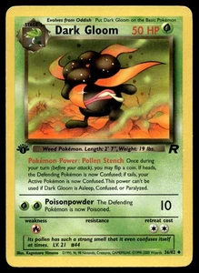 Dark Gloom 36/82 Pokemon Card 1st Ed. Team Rocket Uncmn 50 HP Lightly Played TE - Picture 1 of 2