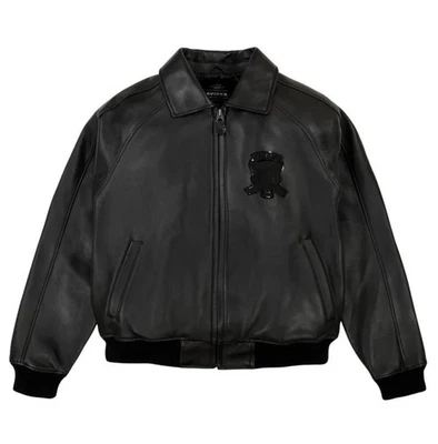 Men Avirex ICON Black Real Bomber American Flight Faux Jacket Leather for Men - Image 1 of 4