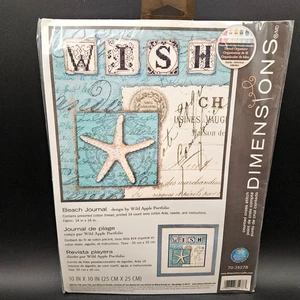Dimensions Stamped Cross Stitch Beach Journal 70-35278 NEW Sealed - Picture 1 of 8
